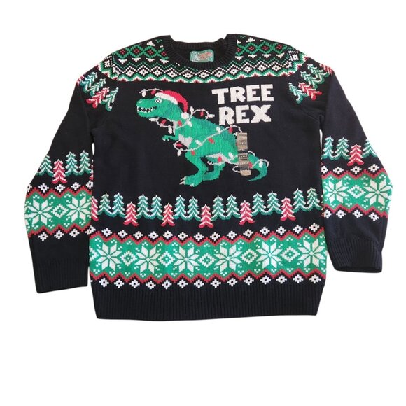 Ugly Christmas Sweater Tree Rex‎ Adult Holiday Sweater Adult XXL NEW NWT - Picture 1 of 10